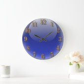 Blauglas-Design Große Wanduhr (Zuhause)