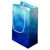 Blauglas Kleine Geschenktüte (Rückseite Schrägansicht)