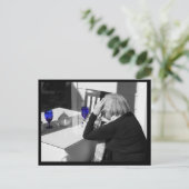 Blauglas Postkarte (Stehend Vorderseite)