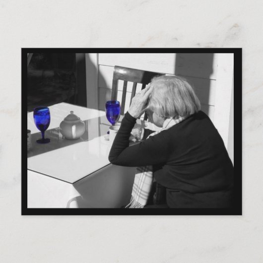 Blauglas Postkarte (Vorderseite)