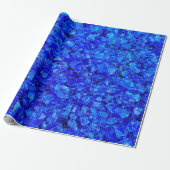 Blauglas-Steine Geschenkpapier (Ungerollt)