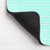 Blauglasfliesen, Ziegel. Cooles Muster. Mousepad (Ecke)