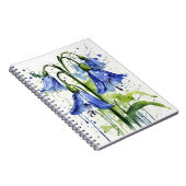 Blauglöckchen - Aquarellblumen Notizblock (Rechte Seite)