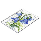 Blauglöckchen - Aquarellblumen Notizblock (Linke Seite)
