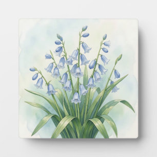 Blauglocken-Blumen Aquarell-Botanik Fotoplatte