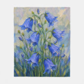 Blauglocken Blumen Fleecedecke (Vorderseite)