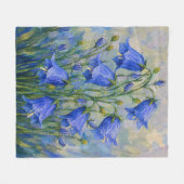 Blauglocken Blumen Fleecedecke (Vorderseite (Horizontal))