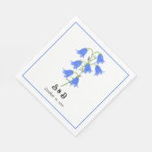Blauglocken-Blumen-Hochzeit Serviette (Ecke)