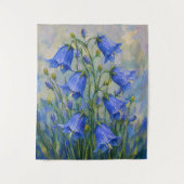 Blauglocken Blumen Wandteppich (Vorderseite)