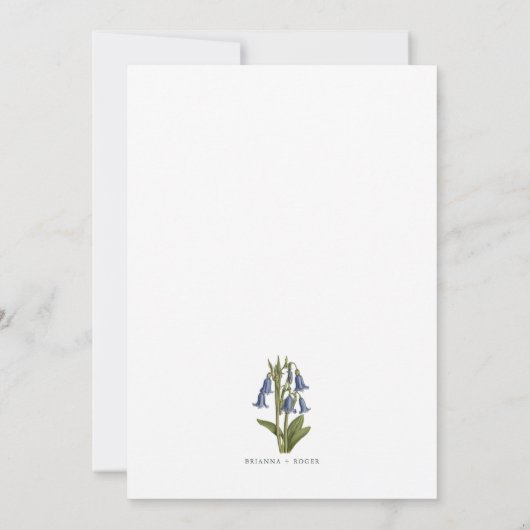 Blauglocken-Einladung (Harebell) Einladung (Rückseite)