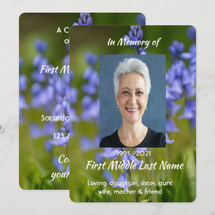 Blauglocken-Garten-Blumenfeier Lebensfeier Einladung