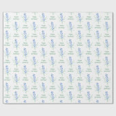 Blauglocken Geschenkpapier mit Text (Flach)