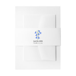 Blauglocken-Hochzeit Einladungsbanderole