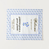 Blauglocken-Hochzeitshintergrund Wandteppich (Vorderseite (Horizontal))