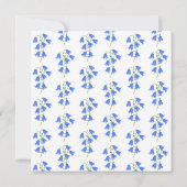 Blauglocken Hochzeitstermin Save The Date (Rückseite)
