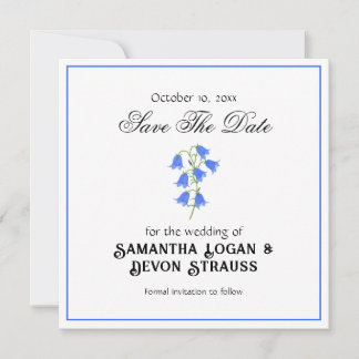Blauglocken Hochzeitstermin Save The Date