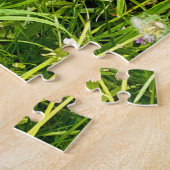 Blauglocken & Löwenzahn in wildem Frühlingsgras Puzzle (Seite)