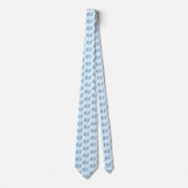 Blauglocken-Monogramm-Schlips Krawatte (Vorderseite)