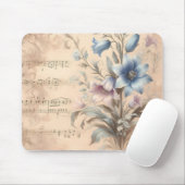 Blauglocken- & Notenblatt-Mauspad Mousepad (Mit Mouse)