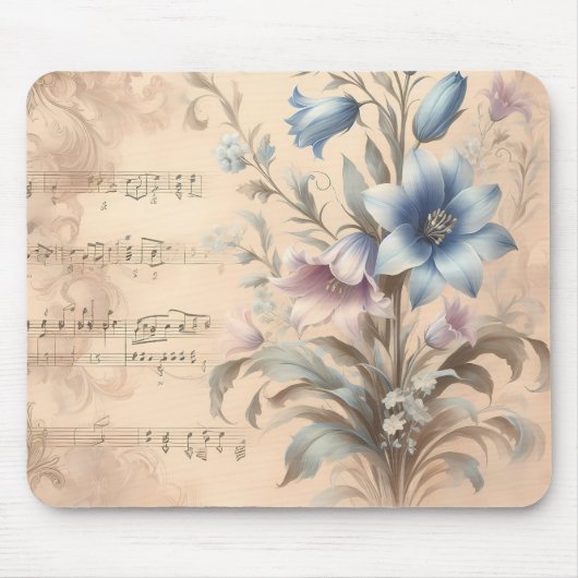 Blauglocken- & Notenblatt-Mauspad Mousepad (Vorne)