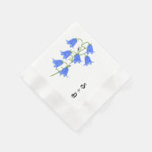 Blauglocken Weiß Serviette (Ecke)