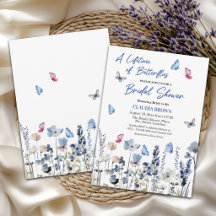 Blauglocken-Wildblumen-Schmetterlinge-Junggesellin
