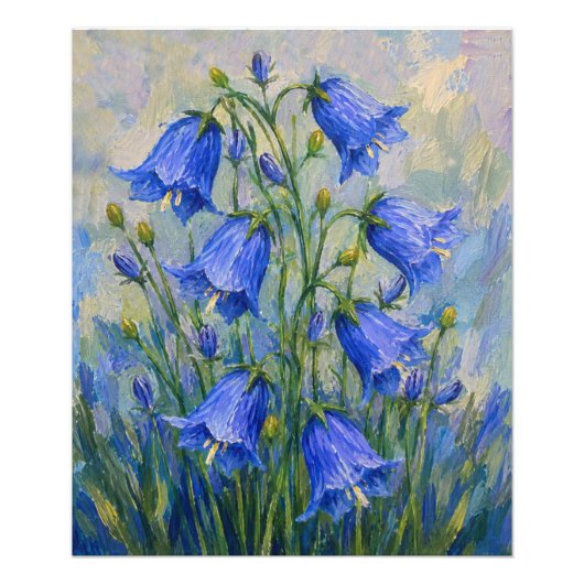 Blauglockenblumen Fotodruck (Vorne)