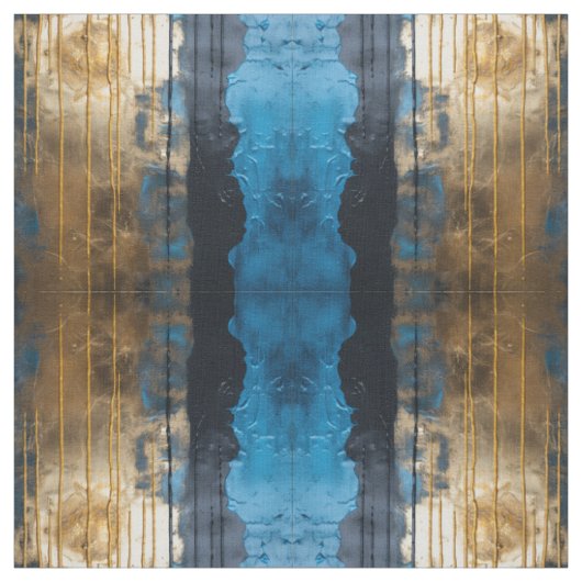 Blaugold abstrakt nahtloses Muster Stoff (Muster)