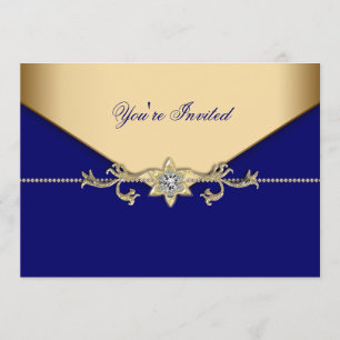 Blaugold-blaue Vorlage für Firmenparty-Event