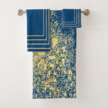 Blaugold marine-metallische Handtuch