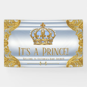 Blaugold Prinz Baby Shower Banner