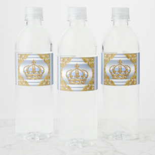 Blaugold Prinz Baby Shower Wasserflaschen Etikette Wasserflaschenetikett