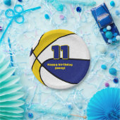 Blaugoldbasketball-Party Pappteller (Party)