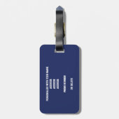 Blaugoldene Mannschaftsfarben Fußbälle Muster Gepäckanhänger (Rückseite vertikal)