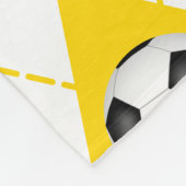Blaugoldfarben-Fußball-Raute Fleecedecke (Ecke)