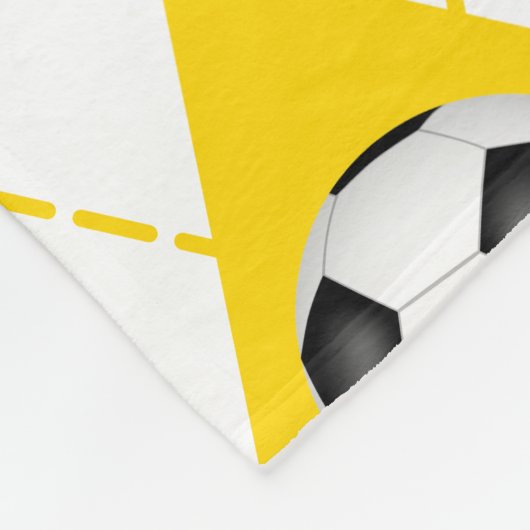 Blaugoldfarben-Fußball-Raute Fleecedecke (Ecke)