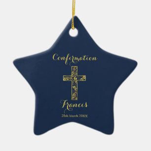 Blaugoldkreuz-Keramik Keramik Ornament
