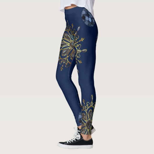 Blaugoldlange Leggings (Links)
