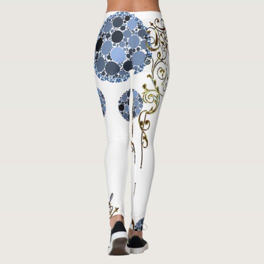 Blaugoldlanges Leggings (Rückseite)
