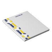 Blaugoldmannschaft Farben Fußball-Trainer-Brauch Notizblock (angewinkelt)