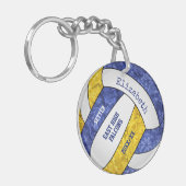 Blaugoldmannschaft - personalisierte Volleyball Schlüsselanhänger (Vorderseite links)