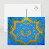 Blaugoldtibetische Tantrik-Design Postkarte (Vorne/Hinten)