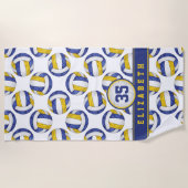 Blaugoldvolleyballmannschaft ist sportlich strandtuch (Vorderseite)