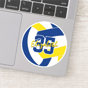 Blaugoldvolleyballmannschaft - personalisiert aufkleber
