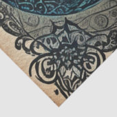 Blaugotische Schädelephemera Seidenpapier (Ausschnitt)