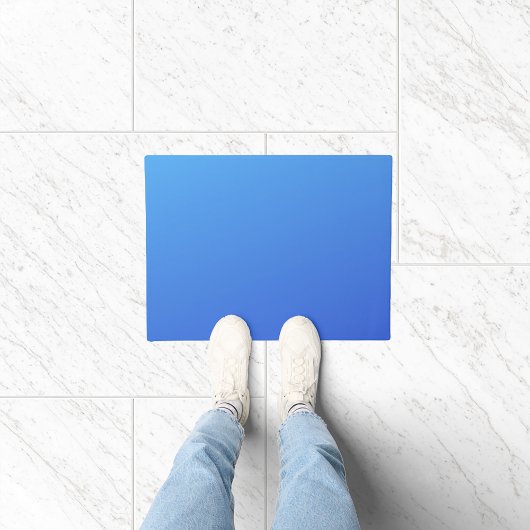Blaugradient Farbe  Fußmatte