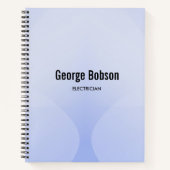 Blaugradientengeometrie Notizblock (Vorderseite)