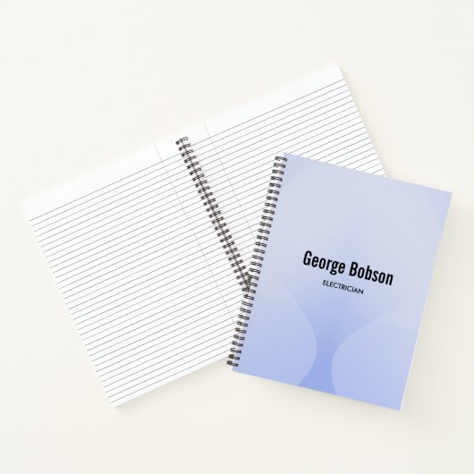 Blaugradientengeometrie Notizblock (Innenseite)