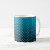 Blaugradität mit kleinen Polka-Punkten Kaffeetasse (VorderseiteRechts)