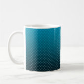 Blaugradität mit kleinen Polka-Punkten Kaffeetasse (Links)